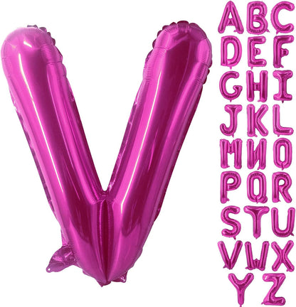 Lovoir 40 Inch Large Hot Pink Letter A Balloons Big Size Jumbo Mylar Foil Helium Balloon for Birthday Party Celebration Decorations Alphabet Hot Pink A