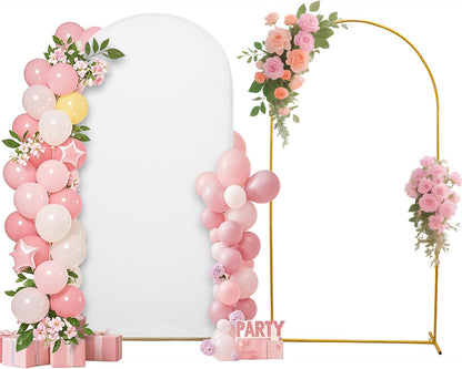 3-Piece Arch Cover Bundle – 7.2FT, 6.6FT & 6FT Stretch Spandex Backdrop Set – Wedding, Birthday & Photo Booth Arch Covers for Every Event