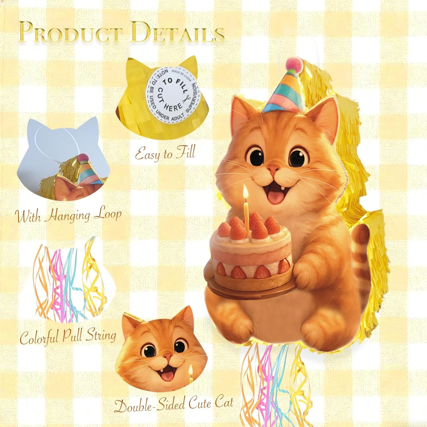 Princess Castle Pinata Set - Coquette Pink Castle Pull String Piñata with Blindfold and Stick for Girls Princess Themed Birthday Party Decorations, Winter Fairy Piñata (16.5 x12.4'')