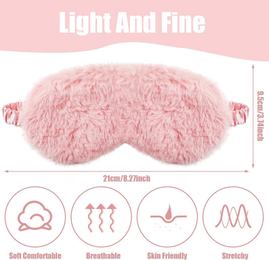 8 Pcs Plush Sleep Eye Mask Children Eye Mask Soft Comfortable Blindfold Color Sleep Blindfold for Sleepover Birthday Party Favors Men Women and Children (Classic Color)