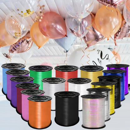 500 Yards Curling Ribbon,1/5 Inch Shiny Black Ribbon,Balloon String, Party Decoration,Ribbons for Florist Flower Bows for Graduation Supplies