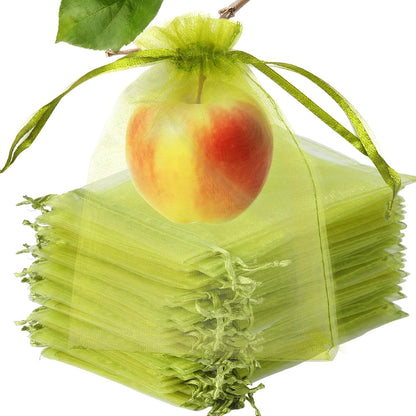 100pcs Organza Bags for Small Gift 4x6 Inch, Premium Mesh Bags Drawstring Candy Jewelry Packaging Sachet Bags, Easter Day Wedding Party Favors Small Gift Bag Durable & Scent-Free for Small Business