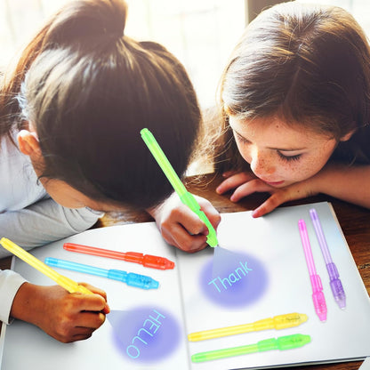 ZOIWA 48Pcs Outer Space Party Favors Notepads with Invisible Ink Pen Astronaut Party Favors Magic Spy Pens with Light Mini Space Notebooks for Kids Solar System Galaxy Party Gifts Goodie Bags Stuffers