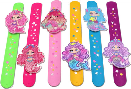 Cat Slap Bracelets for party- Silicone Wristbands Adjustable Party Favors, Classroom Prizes, Carnival Games - Birthday Gifts for Adults(6Pack)-LOCHSOEL