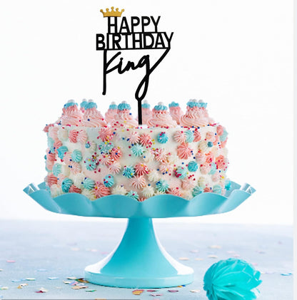 DIY Happy birthday Cake Topper Black Acrylic