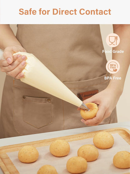 Kootek Piping Bags, Disposable Pastry Bags 16 Inch, 100 Pcs Anti Burst Large Icing Piping Bags for Cookie Frosting Cake Decorating Baking Supplies