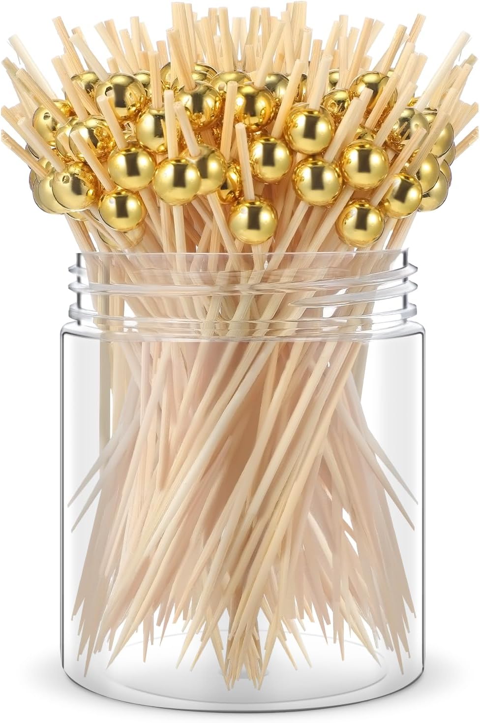 200 Pcs Cocktail Picks Long Cocktail Toothpicks Bamboo Toothpicks for Appetizers Fruits Food Skewers Sticks for Drinks Dessert Wedding Birthday Party(Fish Style)