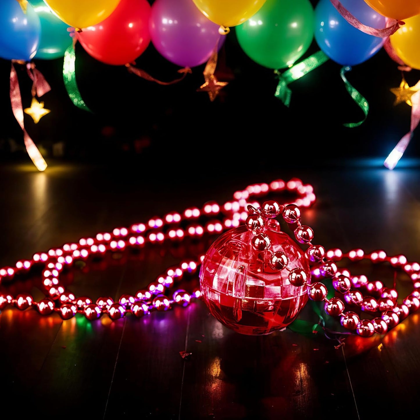 JICASTO LED Disco Ball Earrings and Necklaces, 2 Pcs 70s 80s Light up Disco Ball Set for Disco Party Favors Dance Accessories Women Halloween Costume