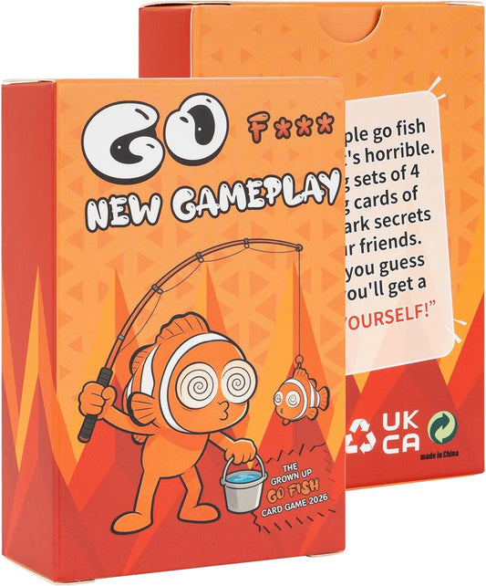 for Go Fish Yourself Card Game - 2026 Hilarious Fish-Themed Party Game for Adults, Interactive Fun for 2+ Players, Perfect Gag Gift for Friends & Family Game Night