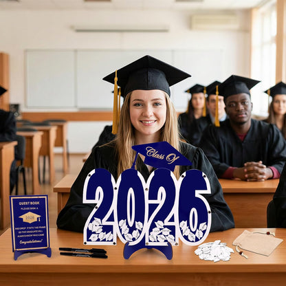 2026 Graduation Guest Book Alternative, Black Happy Graduation Party Decorations, Class of 2026 Congrats Graduates Signature Guestbook Gifts for College High School Students Friends Men Women