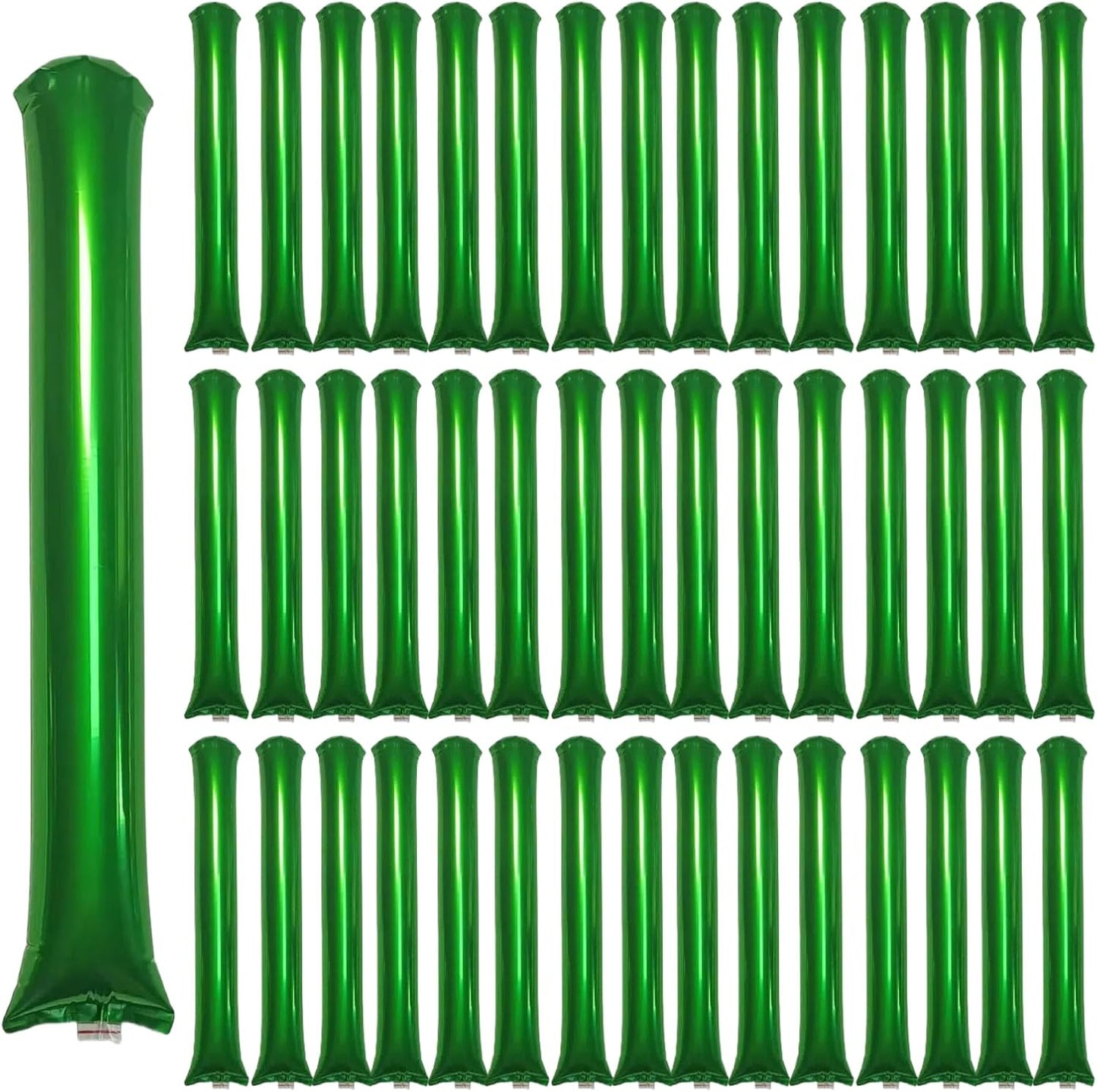 48pcs Round Head Boom Sticks Thunder Sticks Cheering Sticks Team Spirit Plastic Cheerleading Spirit Stick Clapper Inflatable Noise Maker Sports Supply (Blue)