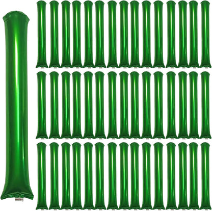 48pcs Round Head Boom Sticks Thunder Sticks Cheering Sticks Team Spirit Plastic Cheerleading Spirit Stick Clapper Inflatable Noise Maker Sports Supply (Blue)