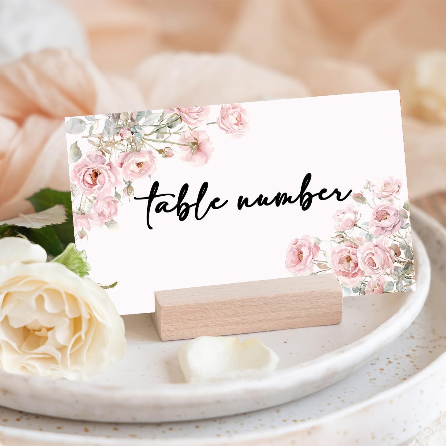 Boho Floral Place Cards for Table Setting, Wedding Placecards, Tent Cards Decor For Bridal Shower Anniversary Party Decorations, 25 Pack Baby Shower Food Name Card, 2 x 3.5" /001
