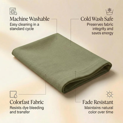 ACCENTHOME Natural Cotton Linen Napkin Set of 12 18x18 inch Dinner Napkins - Washable Soft Premium Hotel Quality Reusable Hemmed Edges Napkins Perfect Table Linens for Family Dinners, Weddings