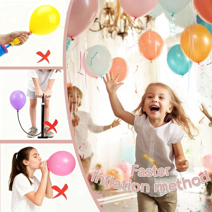 4-in-1 Electric Balloon Pump for All Balloons, Inflatables, and Sports Balls, Portable High Power Triple Inflating Ports for Latex Foil 260q Mylar Balloon