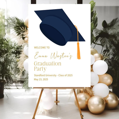 Personalized 2026 Graduation Party Welcome Sign, Minimalist Grads Decor, Class of 2026 Graduation Party Poster, Custom Graduation Party Sign, Congrats Grad Decorations Design 2