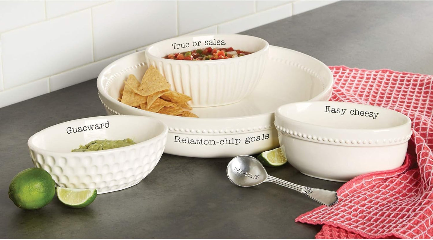 Mud Pie Circa Chip N Dip Set (Bistro Chip n' Dip Server)