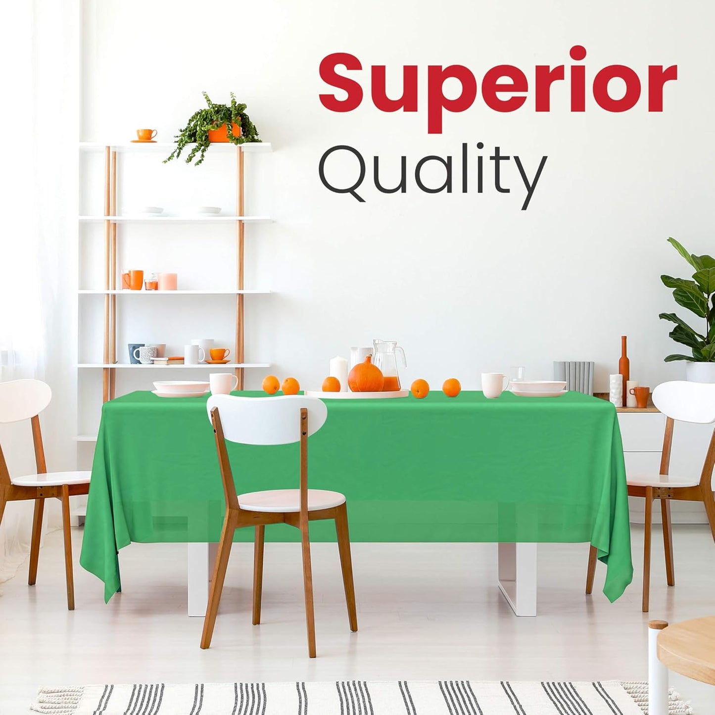 14 Pack Black 54 x 108 in. Rectangle Disposable Plastic Tablecloths - Smooth Decorative Covers for Parties, Weddings
