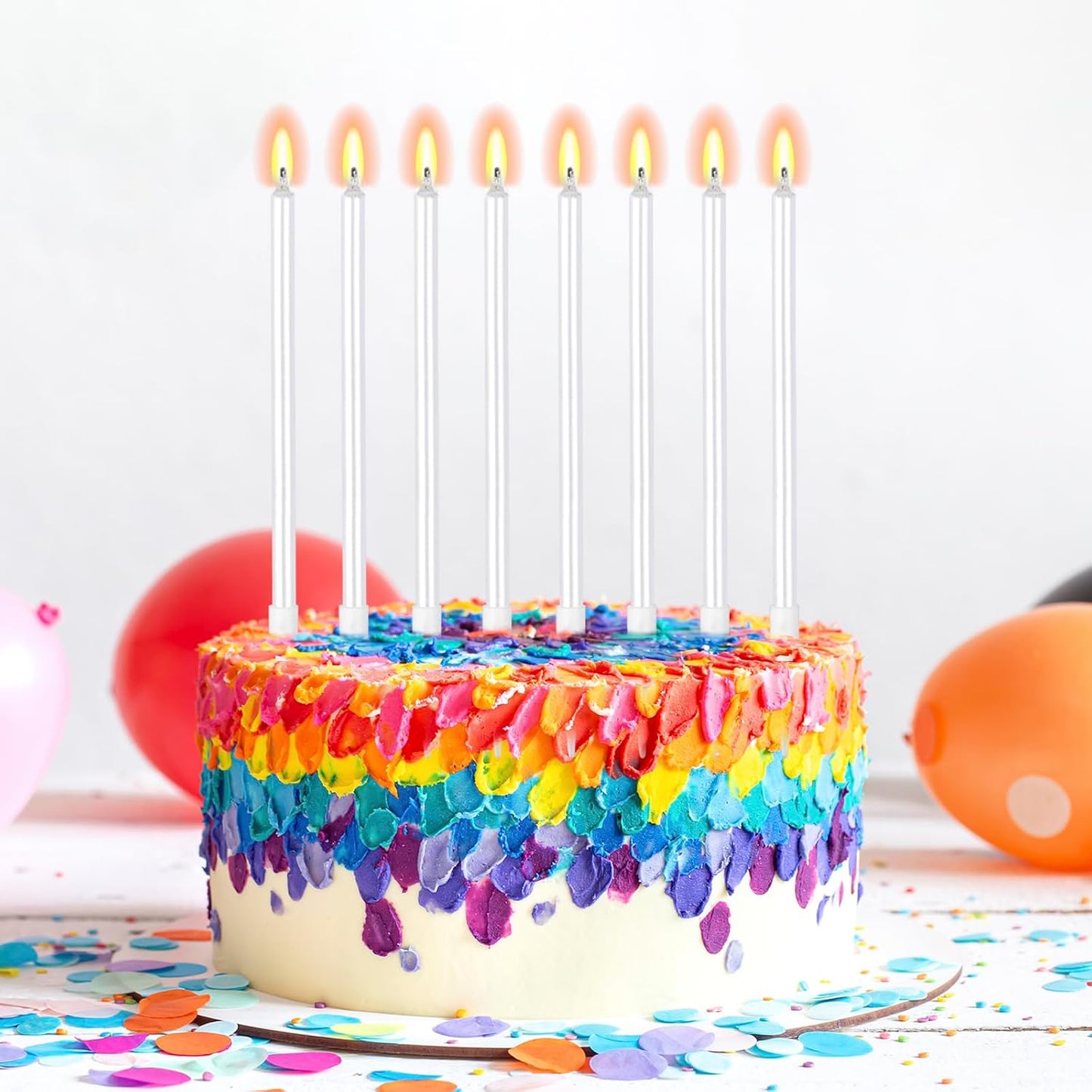 BEAN LIEVE 30-Count Champagne Gold Long Thin Metallic Birthday Candles, Cake Candles, Birthday Parties, Wedding Decorations, Party Candles, Cake Decorations
