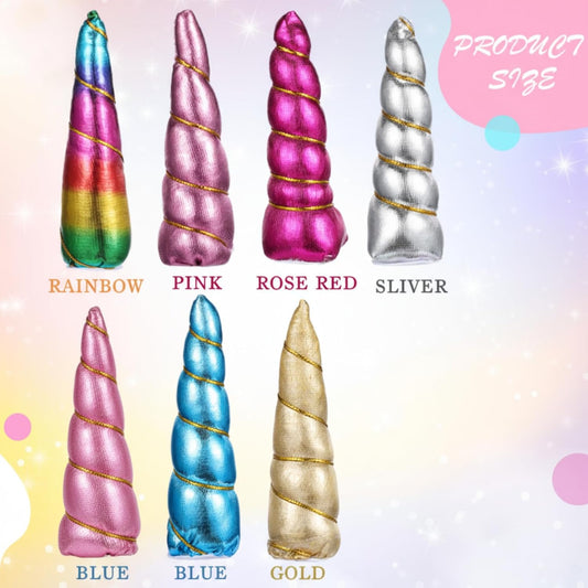 Juexica 12 Pcs 3.54'' Unicorn Horns for Crafts Shiny DIY Unicorn Horn Headband Photo Prop for Cosplay Birthday Party Supplies (Bright Colors)