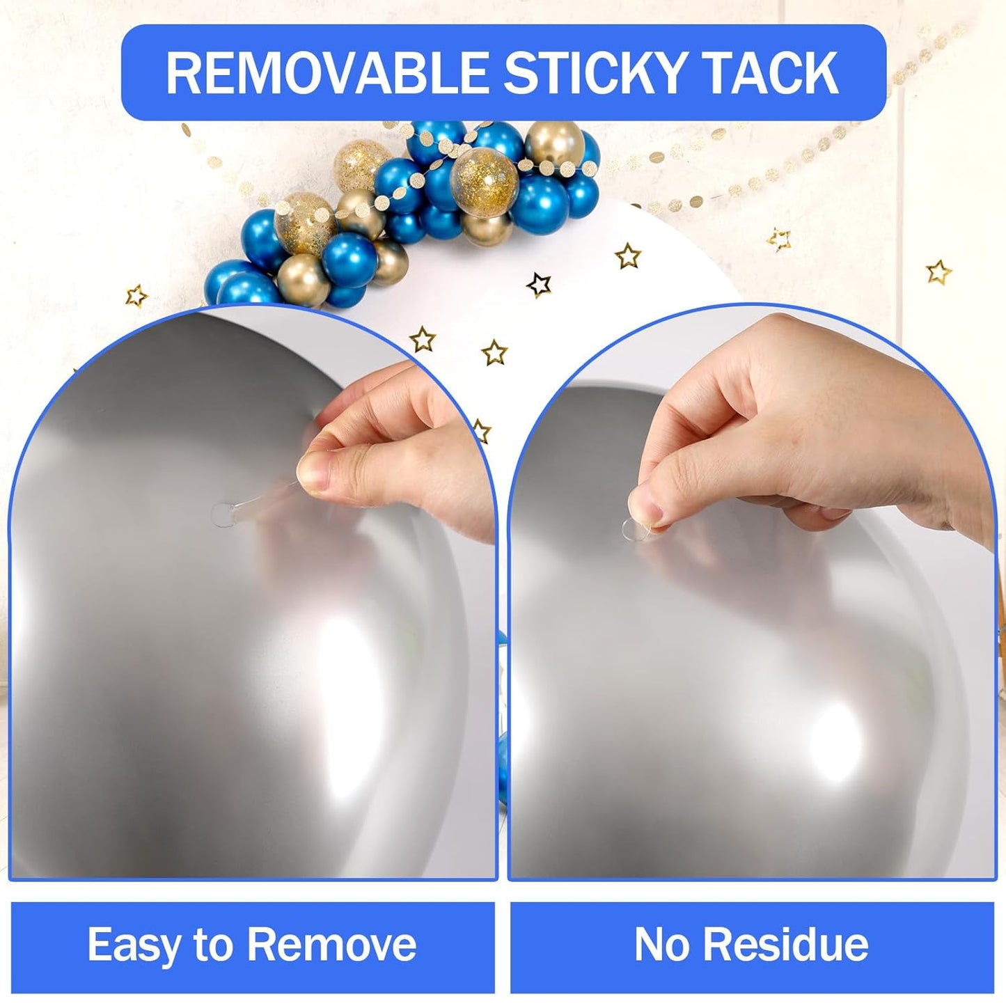 JANYUN 140 Pieces Adhesive Dots,Removable Round Putty Clear Tack No Trace Small Tape Stickers for Wall Hanging Festival Poster Office Party Decoration Picture Crafts