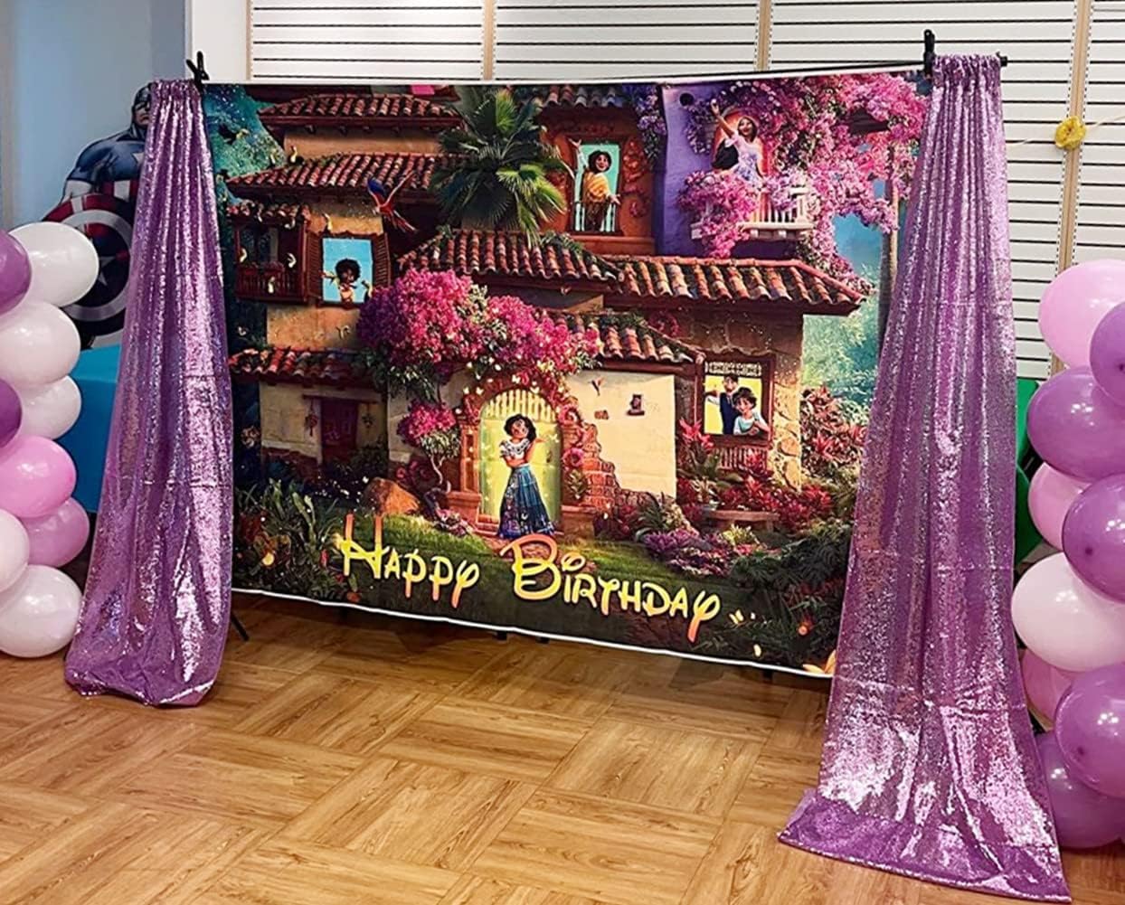 Poise3EHome Black Sequin Backdrop Curtains, 2 Panels 2FTx8FT Glitter Photo Booth Backdrop for Halloween Birthday Bachelorette Wednesday Twilight Party Decorations