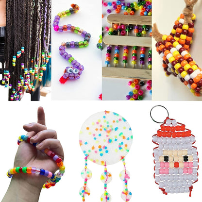 2400Pcs Glow in The Dark Pony Beads Bulk,20 Colors Rainbow Kandi Bead for Hair Braiding Friendship Bracelet Making Kandi Jewelry Key Chains DIY Crafts Chirstmas Gifts (2400PCS(20Color))