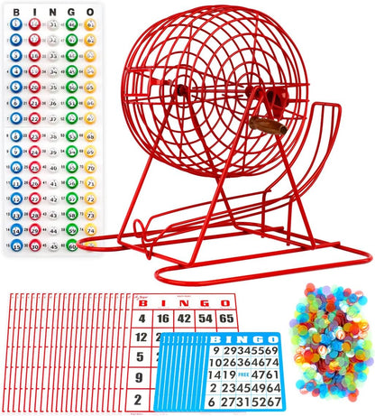 Regal Games Deluxe Bingo Game Set with Cage, Board, Balls, 18 Cards, and Chips