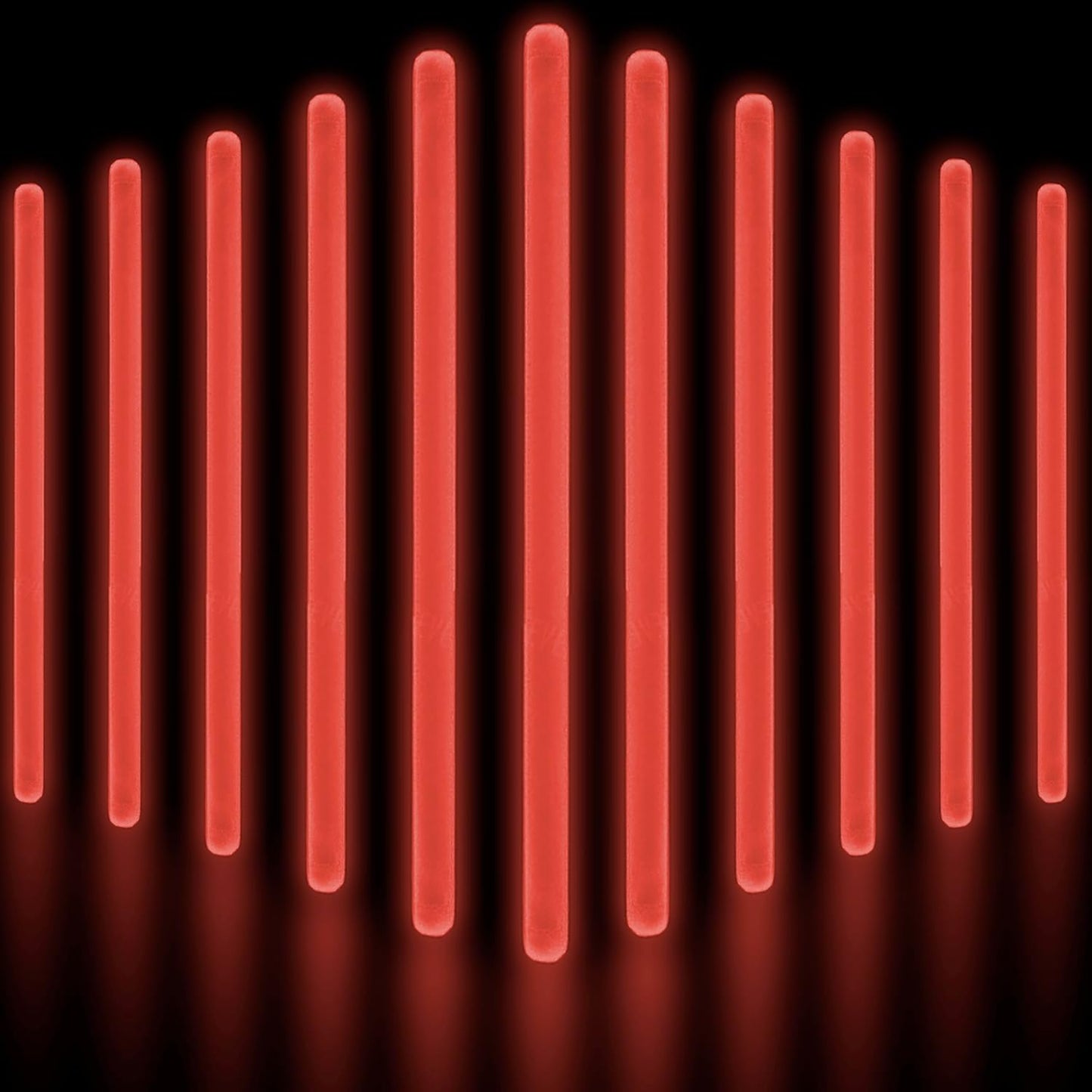Glow Fever Glow Sticks Bulk Party Pack - 10" Large Glow Sticks - Neon Accessories Light Sticks Glow in The Dark Party Supplies for Concert, Wedding, & Birthday by Party Dragon - Red, 50 ct