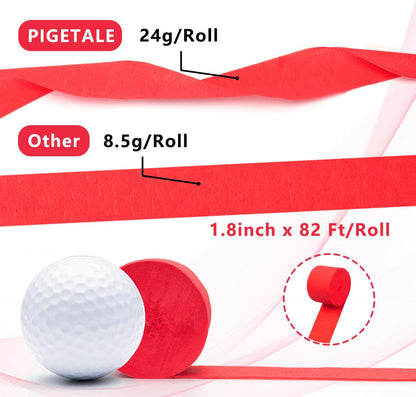 PIGETALE Crepe Paper Streamers 4 Rolls 328ft, Pack of Unique 3 Purple and White Party Streamer for Birthday Wedding Ceremony Baby Shower Party Decorations DIY Supplies Art Crafts (1.8Inch x 82Ft/Roll)