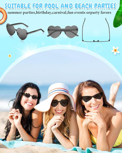 Kanayu 12 Pcs Mixed Style Rimless Sunglasses Retro Party Favors Eyewear for Bachelor Party Photoshoot Costume Accessories