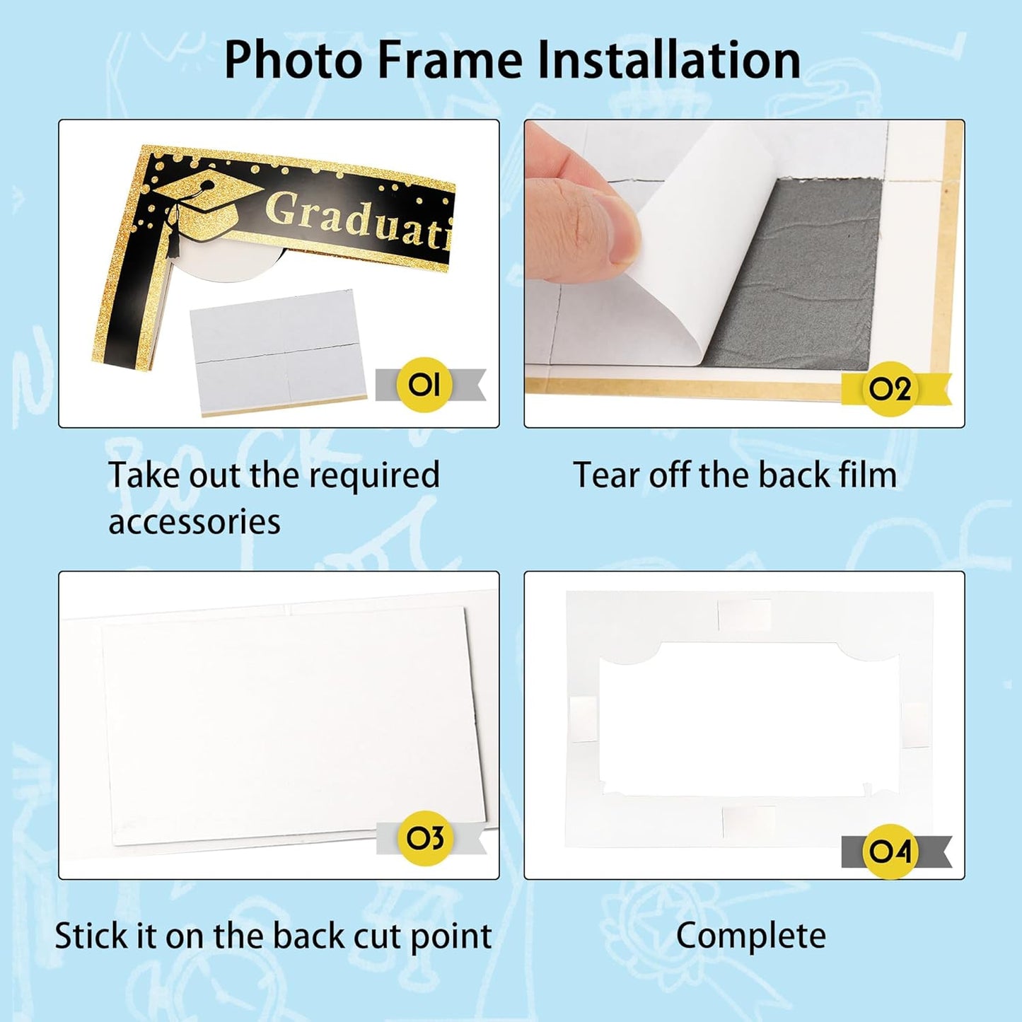 Lucleag 2026 Graduation Photo Booth Props Kit, 21Pcs Grad Photo Props & Selfie Frame for Photos Decor, Class of 2026 Photo Booth Props for Graduation Party Supplies