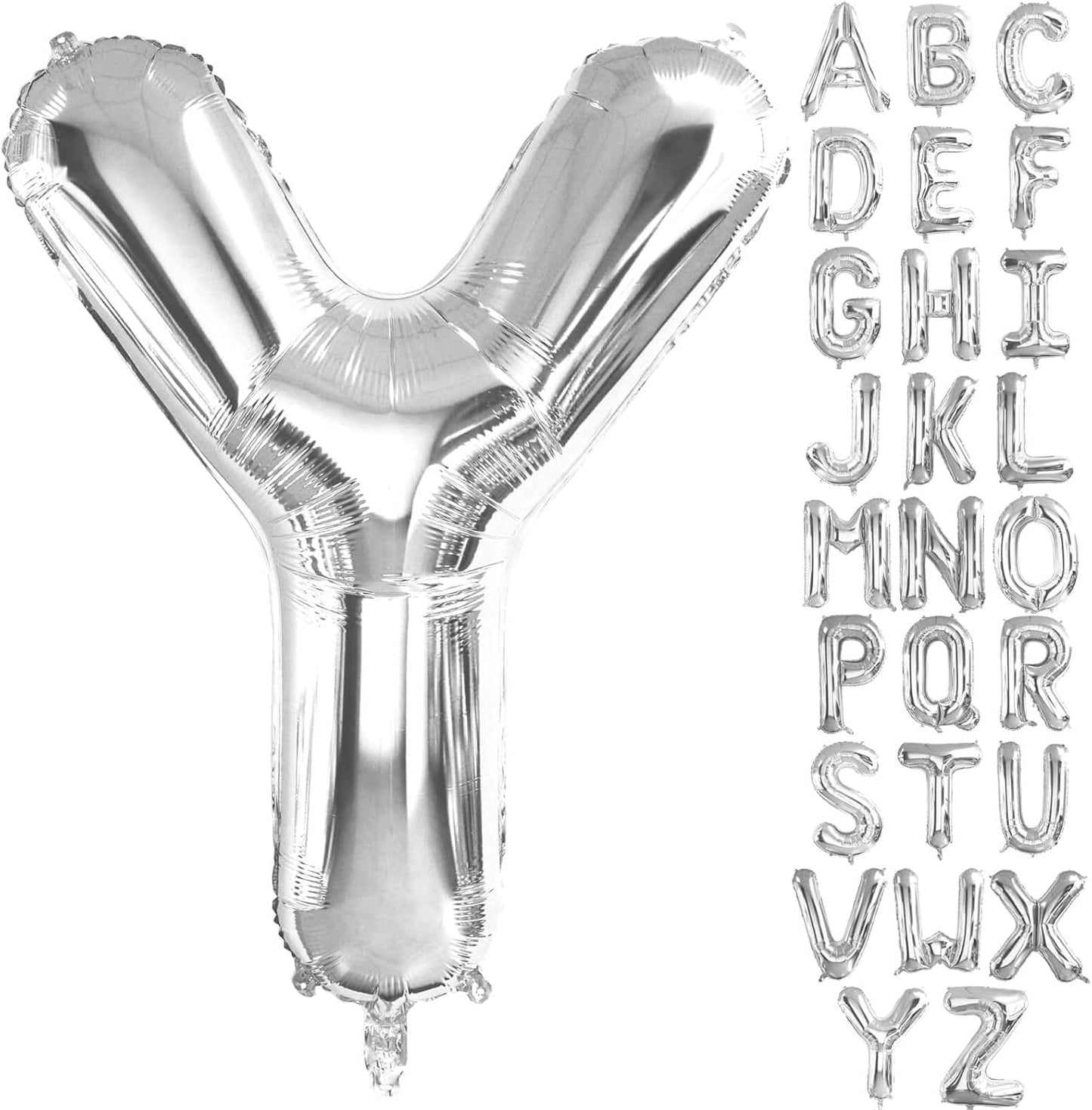 Lovoir 40 Inch Large Silver Letter M Balloons Big Size Jumbo Mylar Foil Helium Balloon for Birthday Party Celebration Decorations Alphabet Silver M