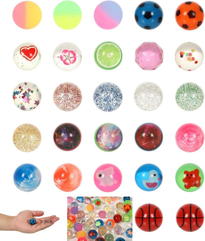 Small Bouncy Balls for Kids Prize box Toys for Kids 3-5 4-8, Mini Party Favors for Kid Classroom Treasure Box Prize, Rubber Balls Easter Goodie Bag Stuffer Pinata Stuffers Kid Party Bag Fillers 27pcs