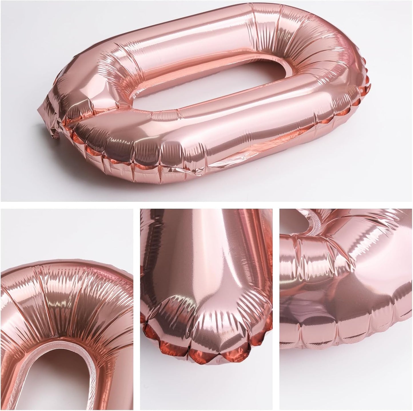 [20 Pcs] 16" Gold Foil Number Balloons (2 sets of 0-9) - Mylar Aluminum Hanging Decorations for Graduation, Birthday, Christmas & New Year's Eve Parties