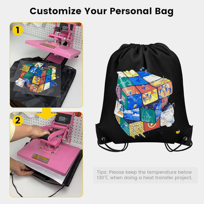 Vorspack 10 Pcs Drawstring Bags Bulk - Drawstring Backpack Draw String Back Bag for Gift, DIY, Party, Gym, Trip - 10 Colors