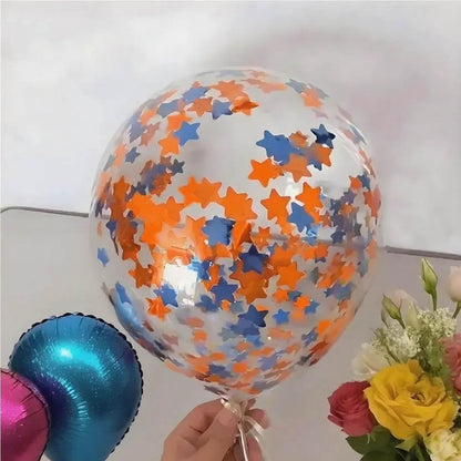 Rainbow Metallic Foil Star Confetti 0.78inch/2cm 8000PCS Table Confetti for Party Birthday Decoration or Filled Balloons