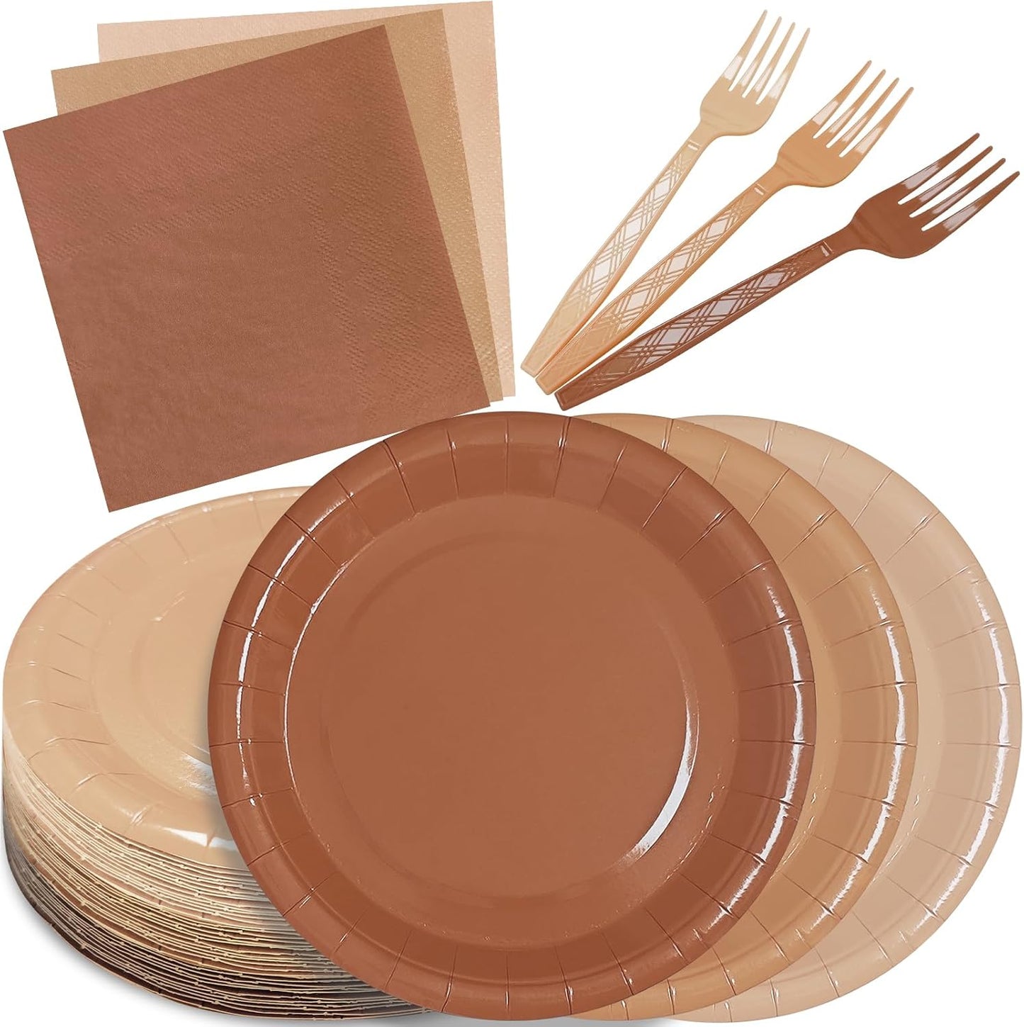 White and Gold Paper Plates Napkins Party Supplies,Disposable Gold Dot Paper Dessert Plates,105 PCS Birthday Plates and Napkins Party Supplies for Wedding(Serves 35 Guests 7")