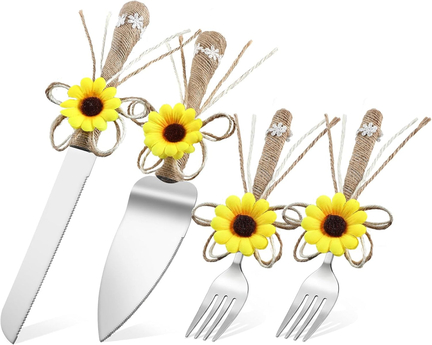 Wedding Cake Knife and Server Set Lace Rustic Handle Cake Cutting Set Pie Dessert Servers for Weddings Anniversaries Bridal Shower Couples Engagement Gifts