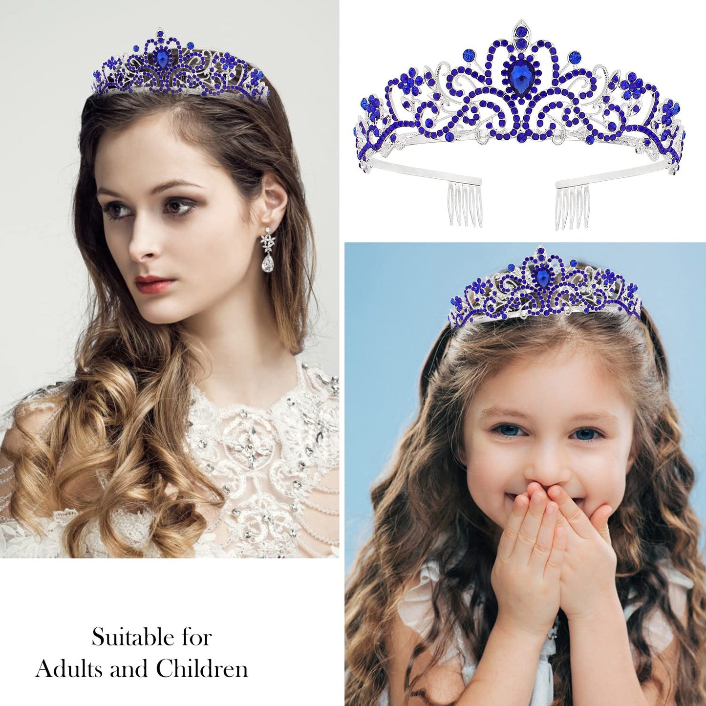 Princess Birthday Tiara - Happy Crown for Girls & Women, Decorative Accessory