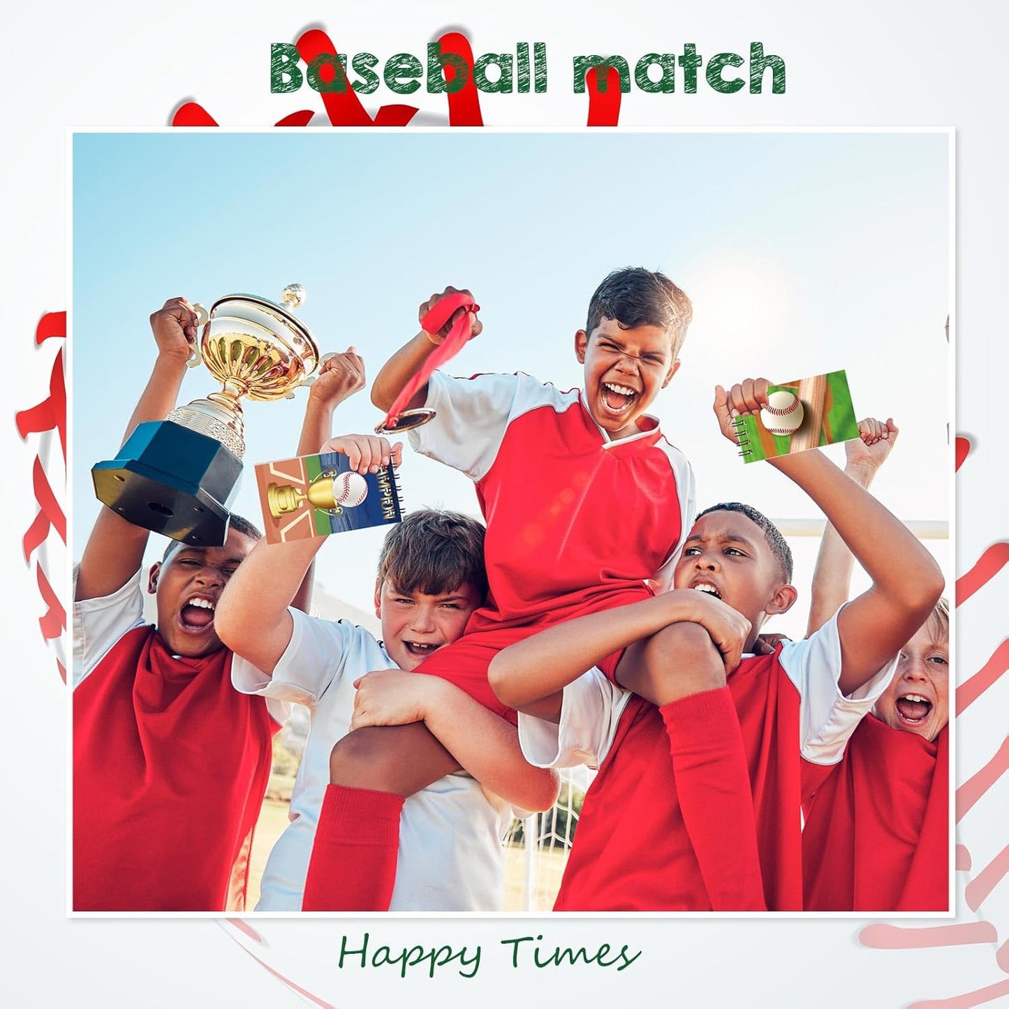 Faccito 32 Pcs Mini Notepads Sports Basketball Baseball Football Soccer Party Supplies Goodie Bag Stuffers Notepads Spiral Mini Notebooks for Reward(Baseball)