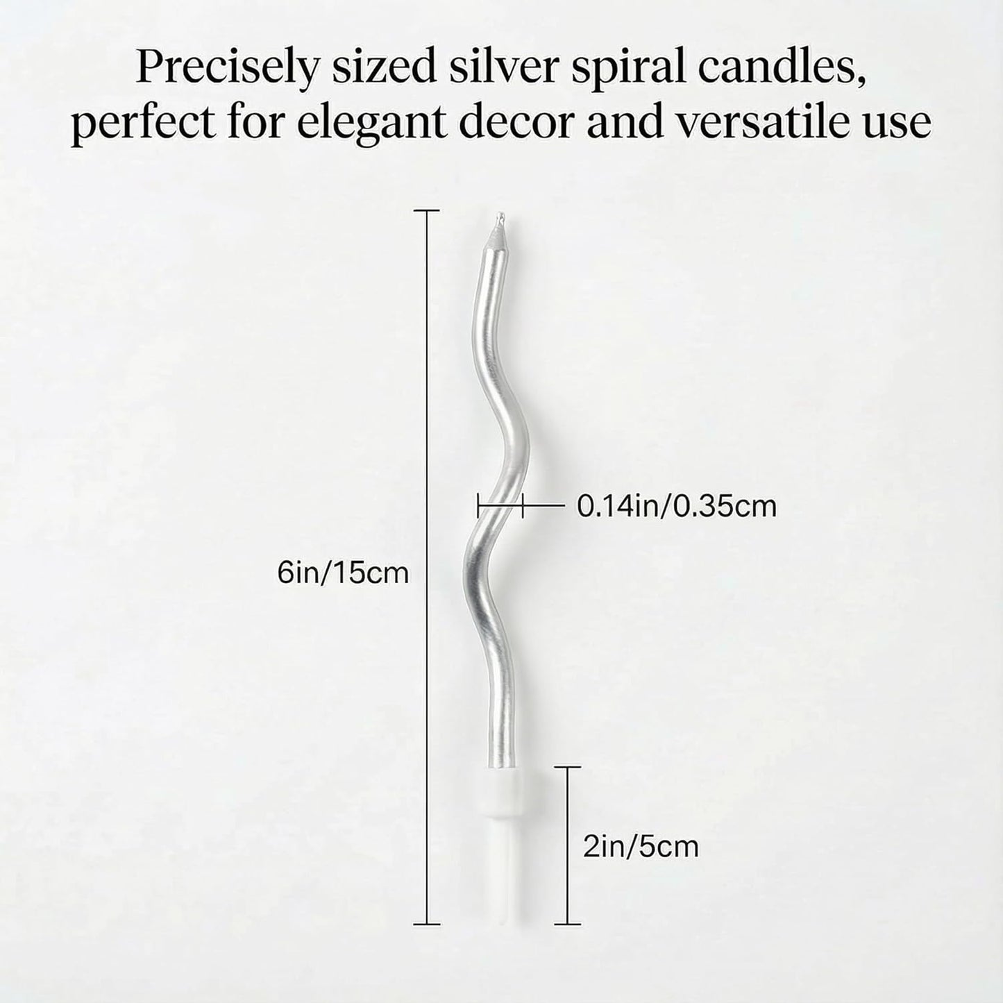 12-Count Spiral Birthday Candles, Long Twisty Gold Party Candles with Candle Holders, Long Burning for Weddings, Birthdays, Party Decorations, Cupcakes, Anniversary and Meetups (Gold)