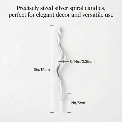 12-Count Spiral Birthday Candles, Long Twisty Gold Party Candles with Candle Holders, Long Burning for Weddings, Birthdays, Party Decorations, Cupcakes, Anniversary and Meetups (Gold)