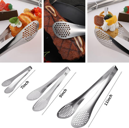 MSY BIGSUNNY 9 inch Buffet Tongs, Set of 2 Stainless Steel Food Serving Tongs