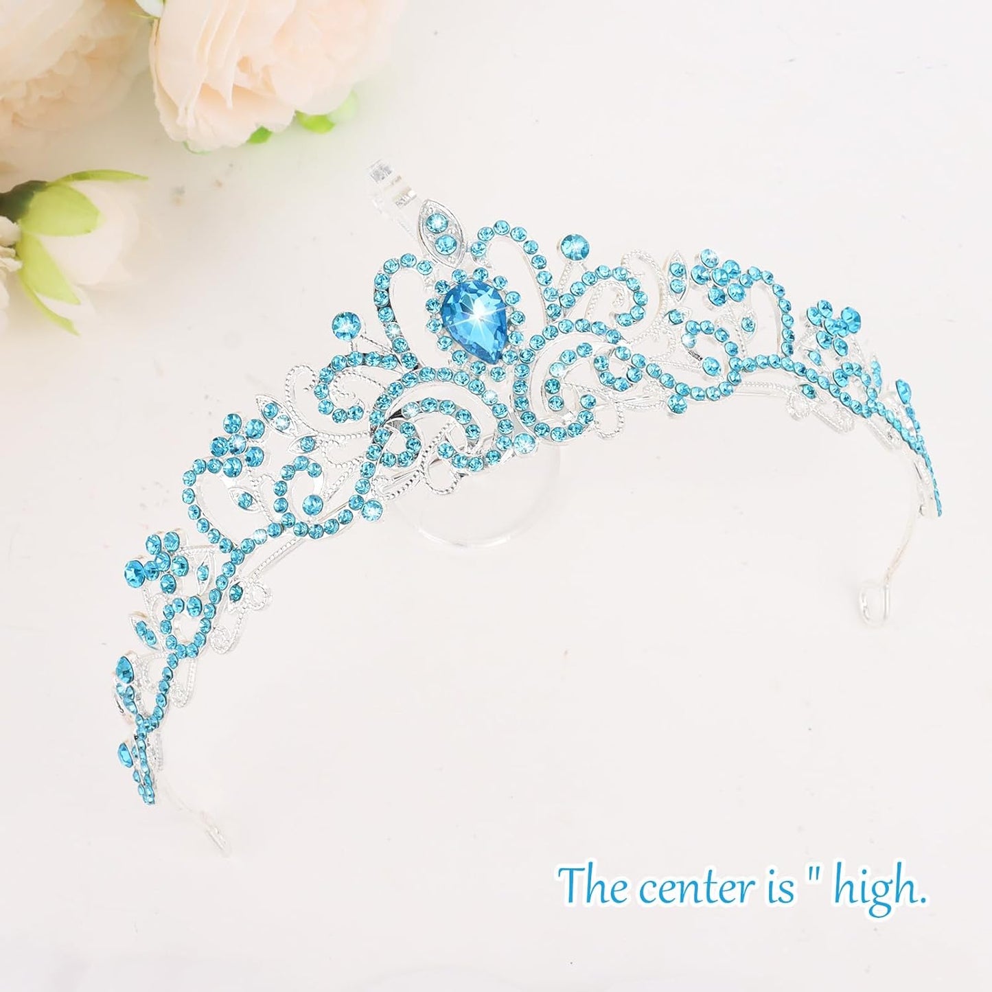 CIEHER Birthday Girl Crown and Sash - Rose Gold Tiara Birthday Decorations for Women and Girls