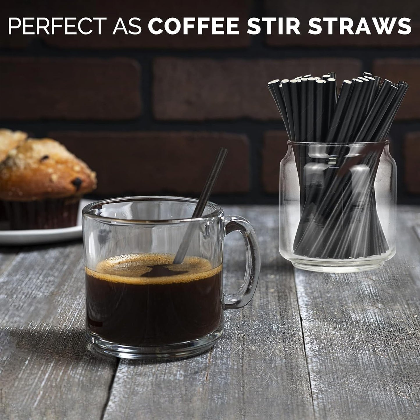 5.75 inch Orange Paper Cocktail Straws, Short Disposable Drinking Straws 500 Counts, Unwrapped - Compostable