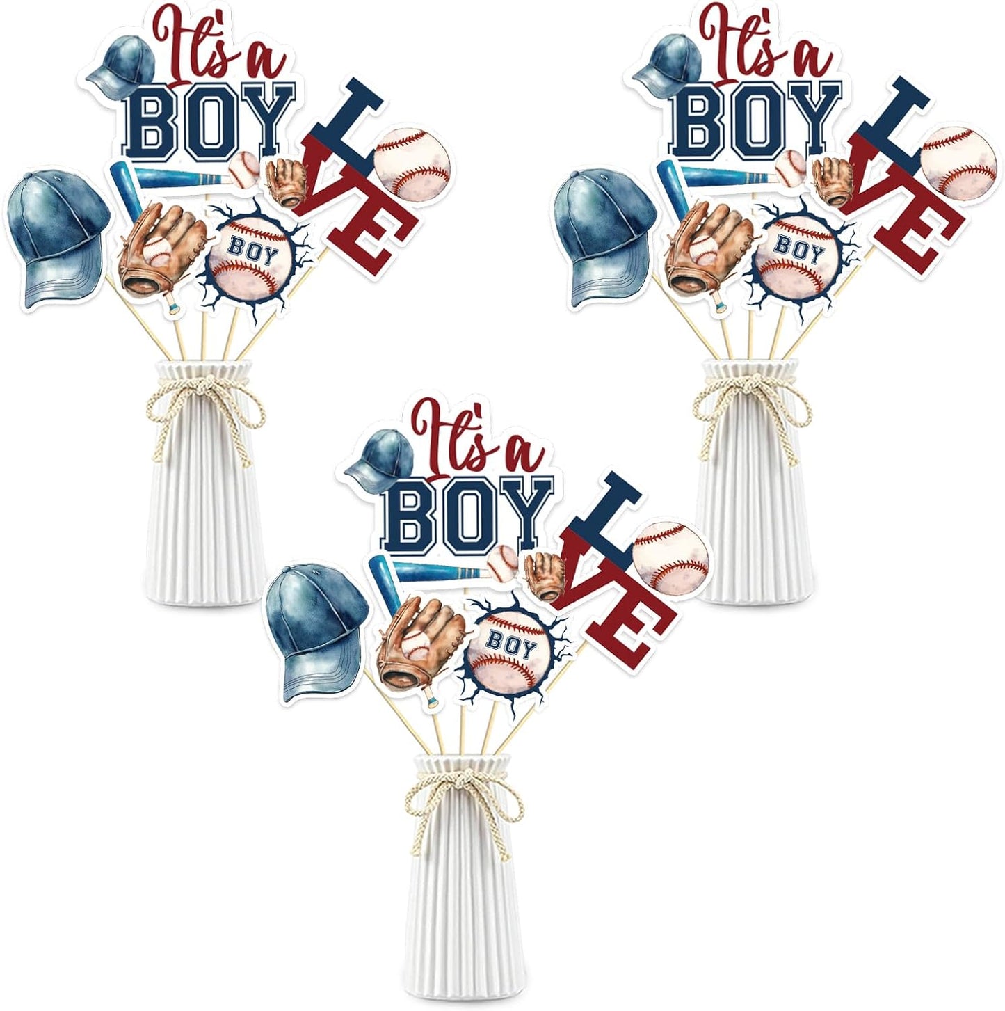 Beautiful Butterfly Centerpiece Sticks - Floral Baby Shower or Birthday Table Toppers - Butterfly Themed Gender Reveal Bridal Shower Party Decoration- Set of 15