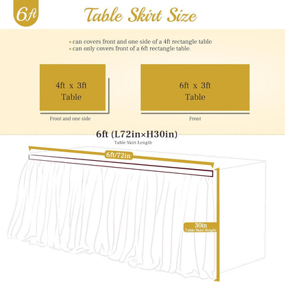 Suppromo 6ft Pink Tulle Table Skirt Baby Shower Tablecloth for Rectangle Tables or Round Tables Pink Ruffle Tutu Table Skirts Desk Skirt for Princess Girls Birthday Party Cake Dessert Decorations