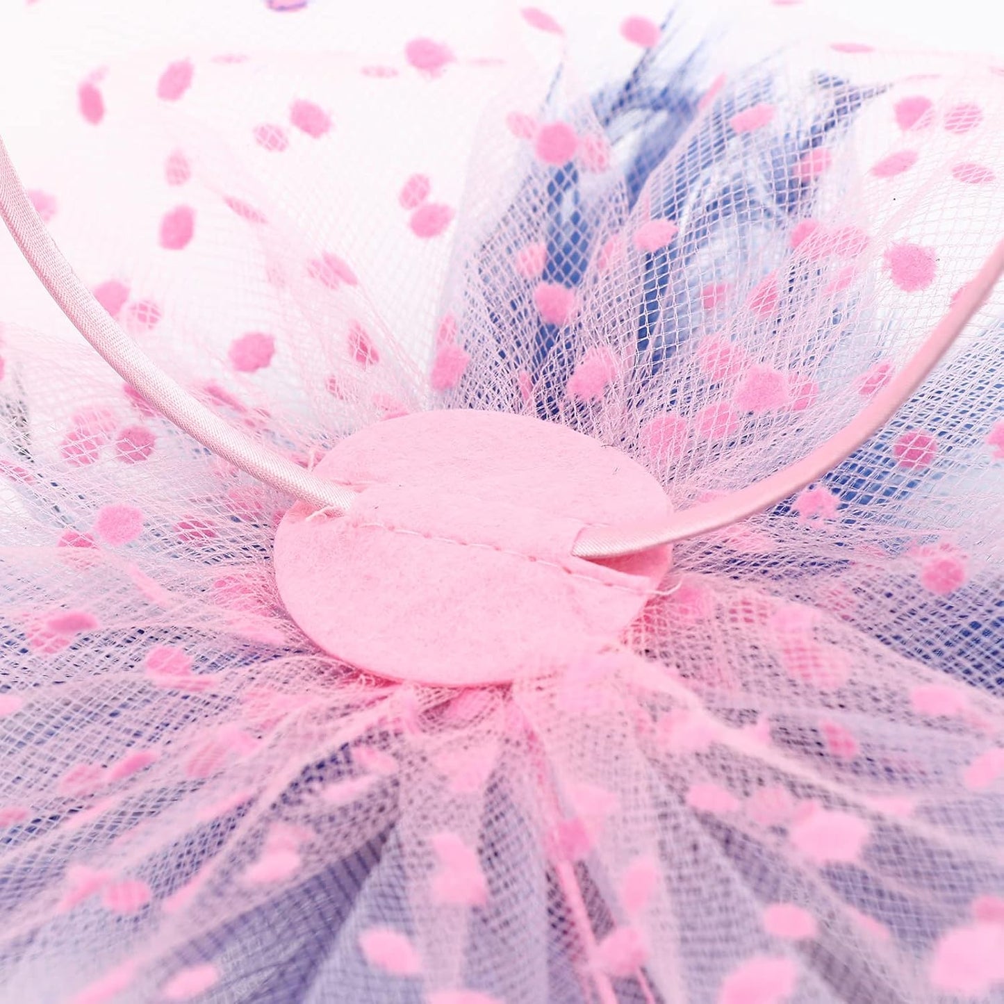 DRESHOW Fascinators Hat Flower Mesh Ribbons Feathers on a Headband and a Clip Tea Party Headwear for Girls and Women - Colors B