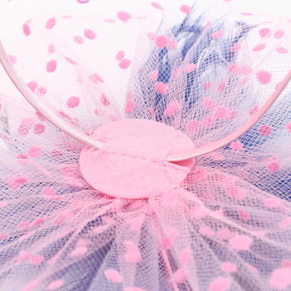 DRESHOW Fascinators Hat Flower Mesh Ribbons Feathers on a Headband and a Clip Tea Party Headwear for Girls and Women - Colors B